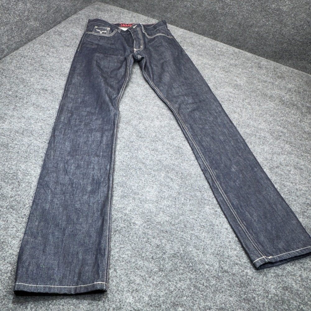 Kimes Ranch James Jeans Mens 32x36 Raw Rigid Denim Straight Cowboy Rodeo USA
